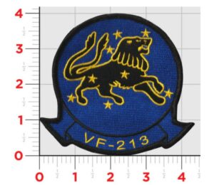VF-213 Black Lions Squadron Patch – Plastic Backing, Sew on, 4"